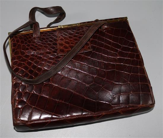 Crocodile handbag in Harrods box(-)